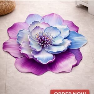 3D Rose Flower Shape Floor Mat 🌹