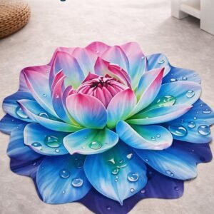 3D Rose Flower Shape Floor Mat 🌹