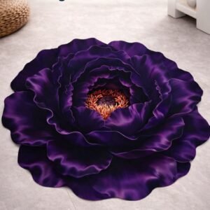 3D Rose Flower Shape Floor Mat 🌹