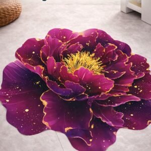 3D Rose Flower Shape Floor Mat 🌹