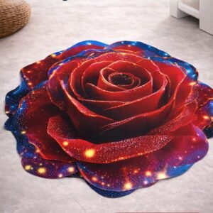 3D Rose Flower Shape Floor Mat 🌹