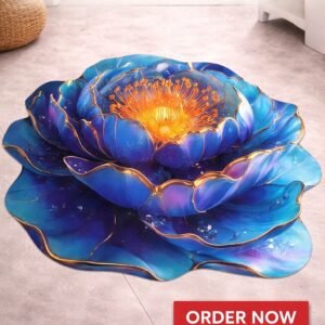 3D Rose Flower Shape Floor Mat 🌹